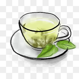 白露手绘清茶和祥云