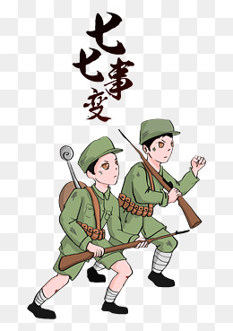 七七事变抗日英雄战士插画