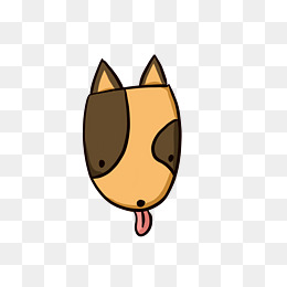 卡通狗头像元宝元素设计