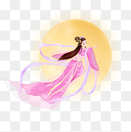 七夕嫦娥奔月插画