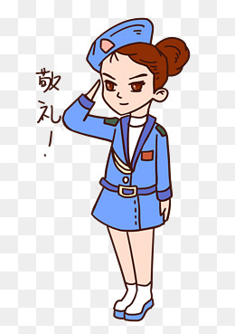 卡通可爱小熊敬礼插画表情包