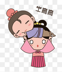 抱抱亲亲举高高表情毛球棉裤一个女的穿绿色的搞笑图片图片