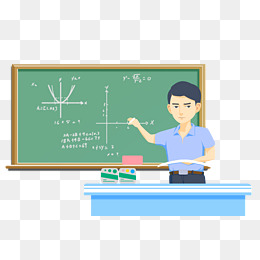 卡通数学老师上课
