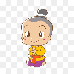 古风中国风可爱的男孩打坐