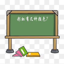 卡通彩色黑板手绘插画