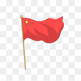 手绘中国风主题国旗插画