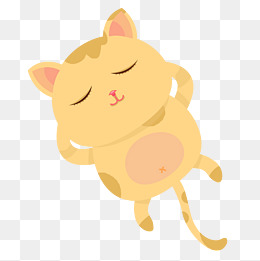 可爱萌宠猫咪手绘插画psd