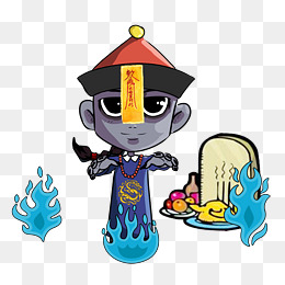 手绘复活的恐怖僵尸