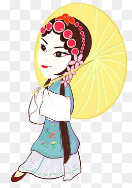 q版京剧花旦png
