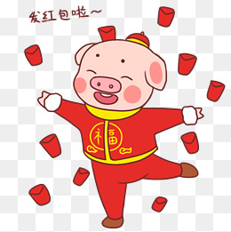 卡通新年红包免抠图素材图片免费下载_高清psd_千库网