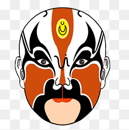 川剧汉剧戏剧脸谱插画