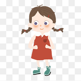 跑步锻炼身体的小女孩插画