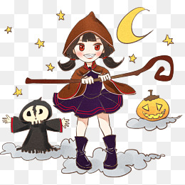 万圣节漂亮的女巫