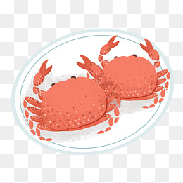 原创插画大闸蟹装饰素材