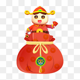 卡通手绘春节喜庆人物