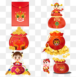 卡通手绘春节喜庆人物