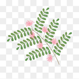 水彩植物绿叶手绘风小清新素材图片免费下载_高清psd