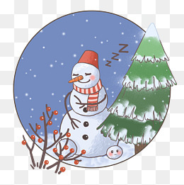 冬天可爱的小雪人