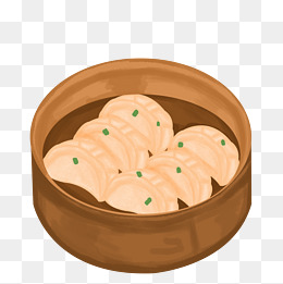 年夜饭烤韭菜插画