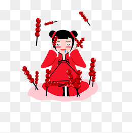 新年娃娃绘卡通人物png素材