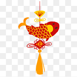 卡通新年喜庆新年鱼挂件