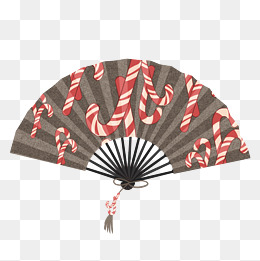 中国古风粉红色蕾丝折扇