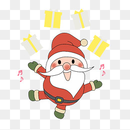 可爱卡通圣诞老人png素材图片免费下载_高清psd_千库