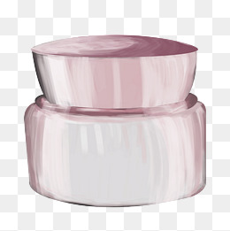 护肤面霜卡通插画