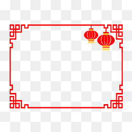 春节灯笼边框插画