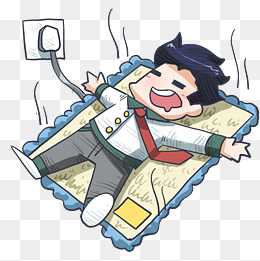 冬季取暖小女孩和卡通电热毯