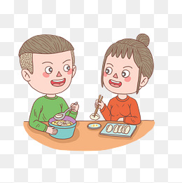 手绘人物情侣吃饭的相关搜索