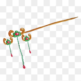 古风头饰卡通插画