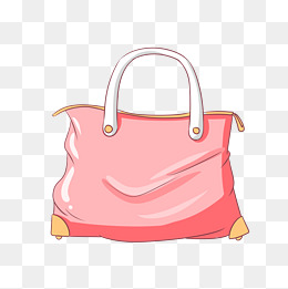 粉色的手提包手绘插画