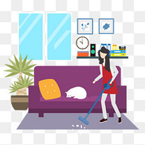 一夜暴富卡通美女红包素材图片免费下载_高清