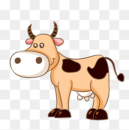动物元素可爱卡通奶牛插画设计