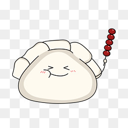 白色的饺子和冰糖葫芦
