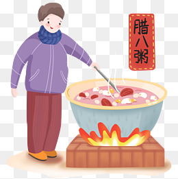 腊八宫廷腊八节大鼎煮粥御品图