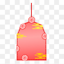 手绘新年祥云卡片插画