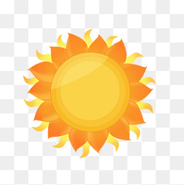 黄色太阳光晕免抠素材