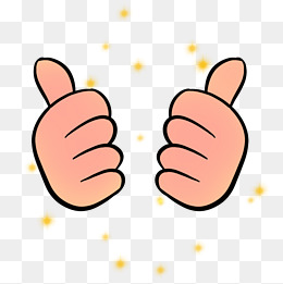 手绘卡通竖起大拇指图标