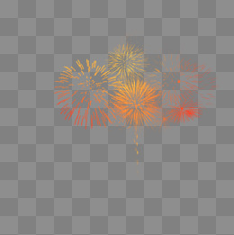 多彩夺目烟花装饰素材png