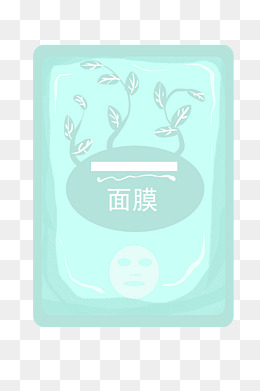 手绘美妆面膜插画