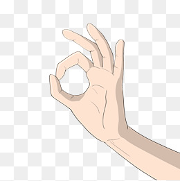 手绘ok手势插画