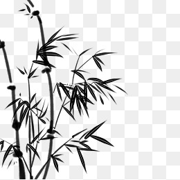 古风黑白水墨竹子插画素材图片免费下载-千库网