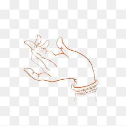 手势拈花白庙国画菩萨佛教png