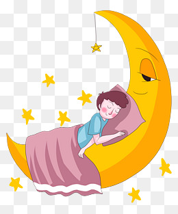 世界睡眠日女孩睡觉卡通手绘