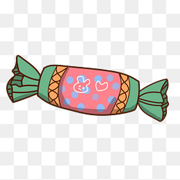 手绘糖果一颗糖插画