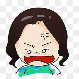手绘女孩表情包害怕