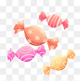 漂亮的糖果手绘插画