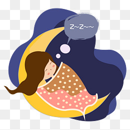 晚安好梦夜晚睡眠卡通月亮
